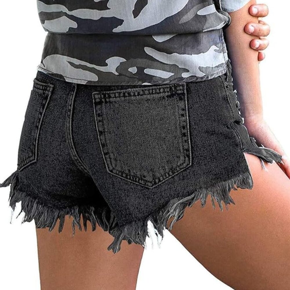 Stretch Denim Ripped Jean Shorts - Size XXL (Washed but never worn!)